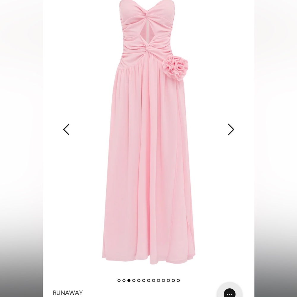 Runaway the Label Rosette gown- cutout maxi dress